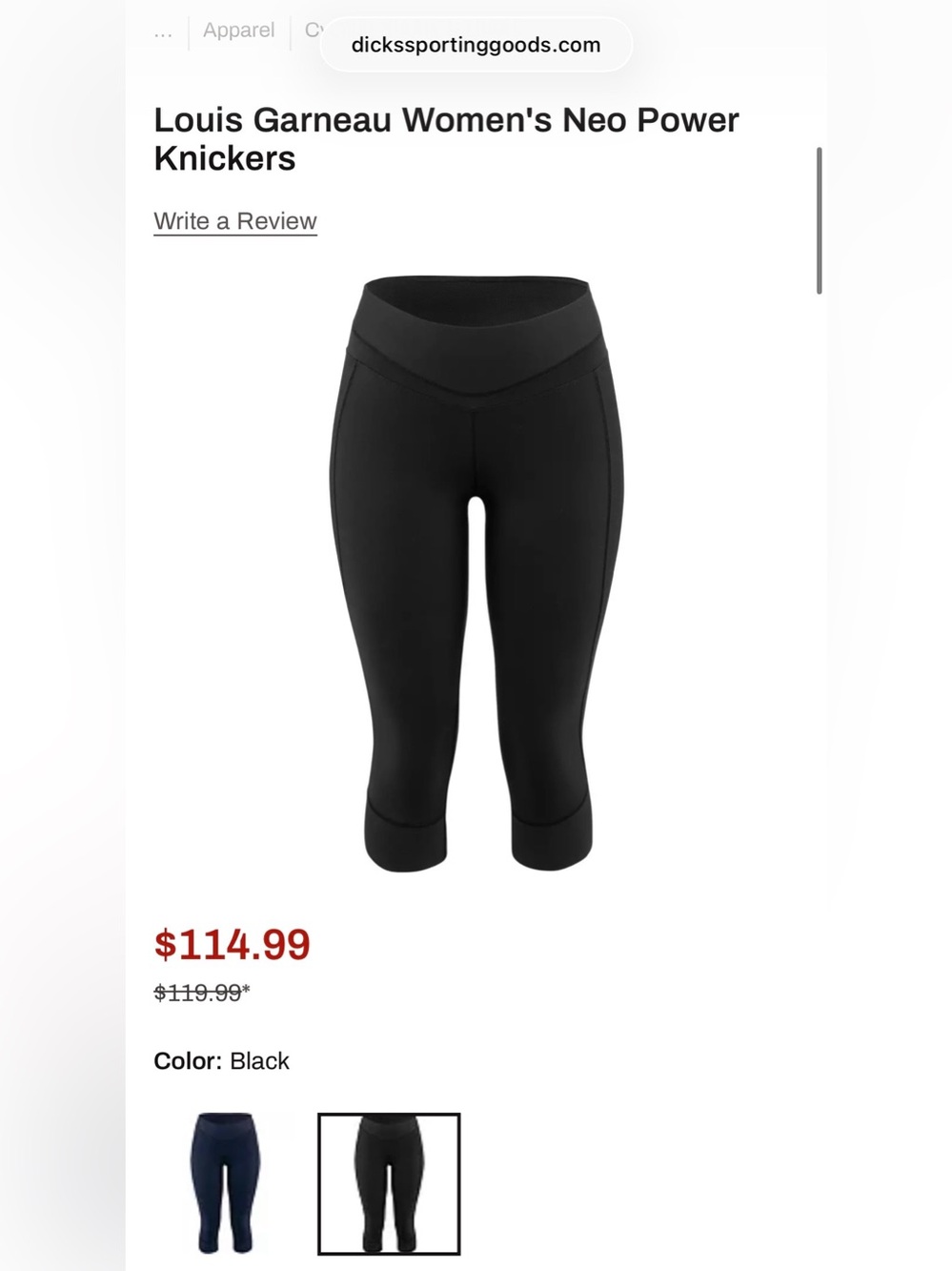Louis Garneau Women’s Neo Power Knickers - Black - Large